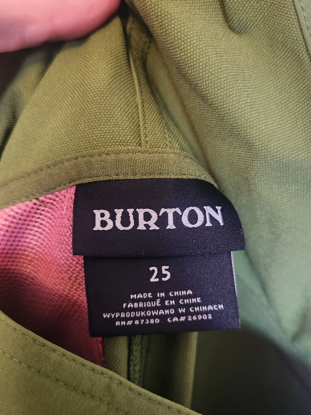 Burton Olive Green Chaseview Overalls - Picture 9 of 16